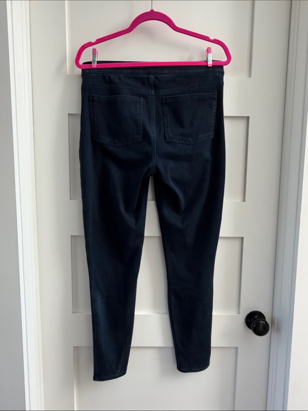 SPANX Red Tag on Dark Blue Denim Waistband size large - Picture 4 of 7